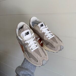New Balance 327 Beige/Grey and White Sneakers